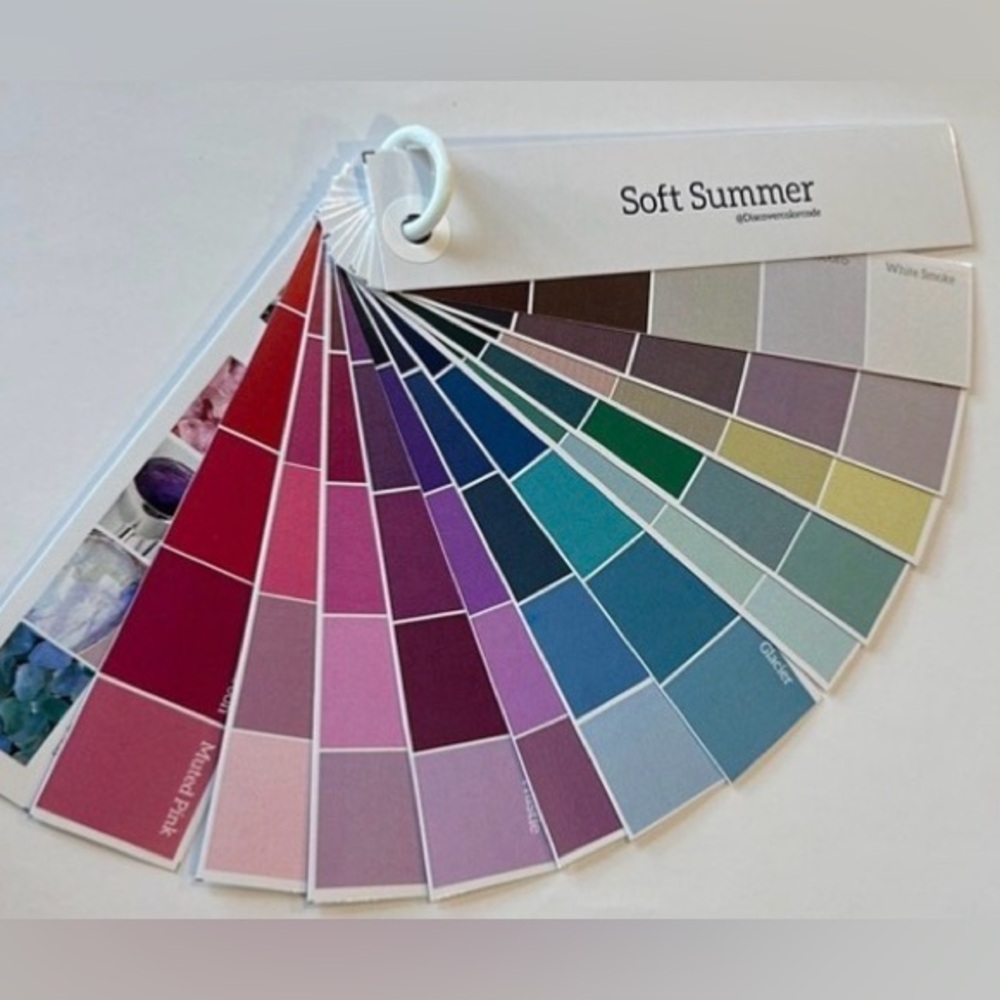 Soft Summer Color Swatch Fan Deck - Personal Color Seasonal analysis - Picture 2 of 14
